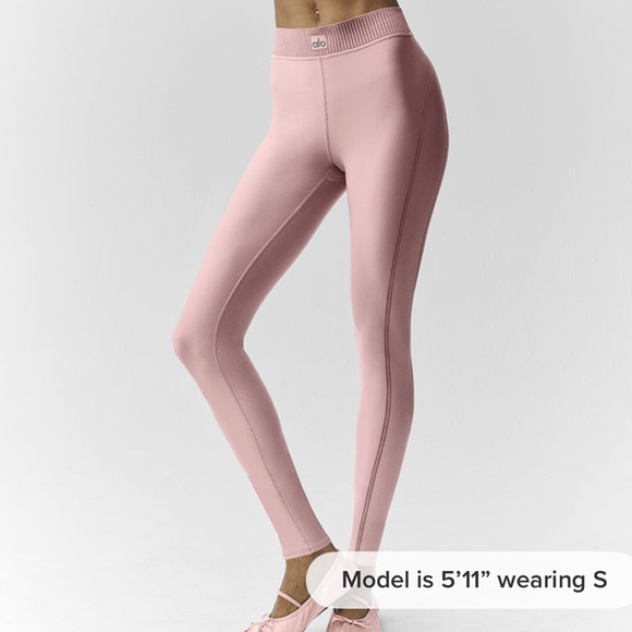 NWT ALO YOGA Atelier Airlift Line Up Mirage 7/8 Legging Pink Campaign